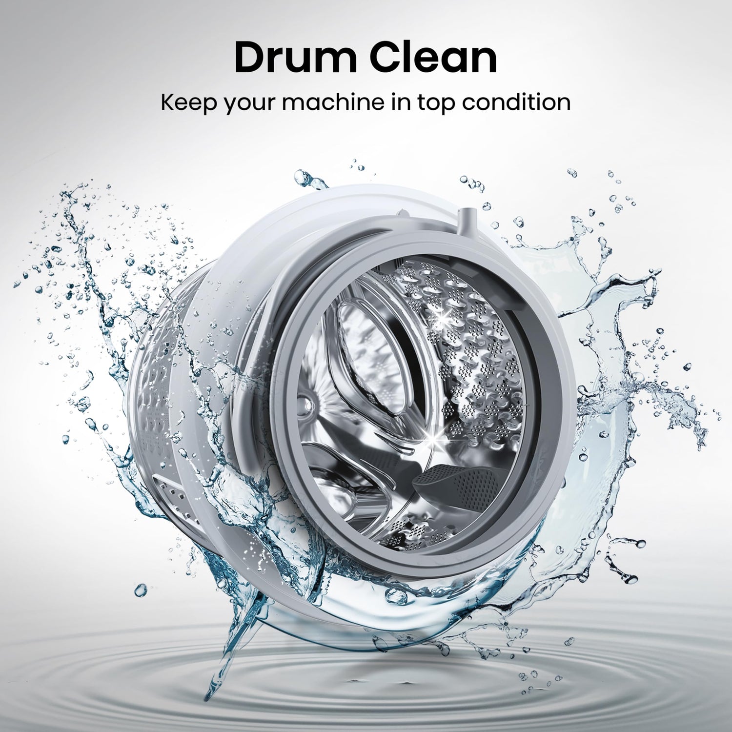 Freestanding Front Load Washing Machine – 10kg, 1400 RPM, Inverter Motor, Quick Wash, Steam Wash, White, Energy Class A