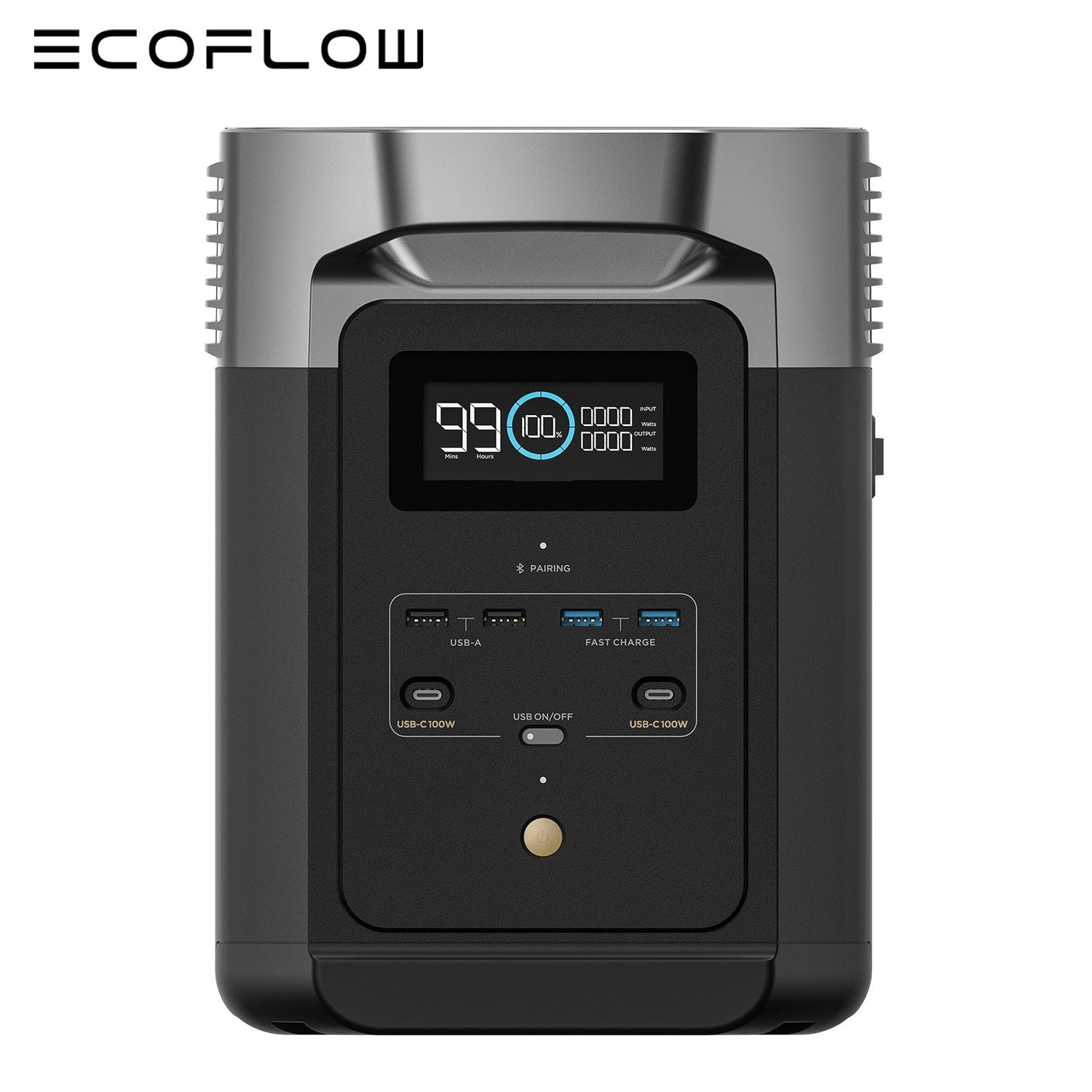 ECOFLOW DELTA 2 LiFePO4 Power Station 2400W Max with 220W Portable Solar Panel